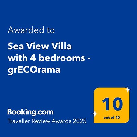 Sea View Villa With 4 Bedrooms - Grecorama Monodhéndrion Exterior foto